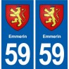 59 Emmerin blason autocollant plaque stickers ville