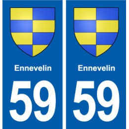 59 Ennevelin blason autocollant plaque stickers ville
