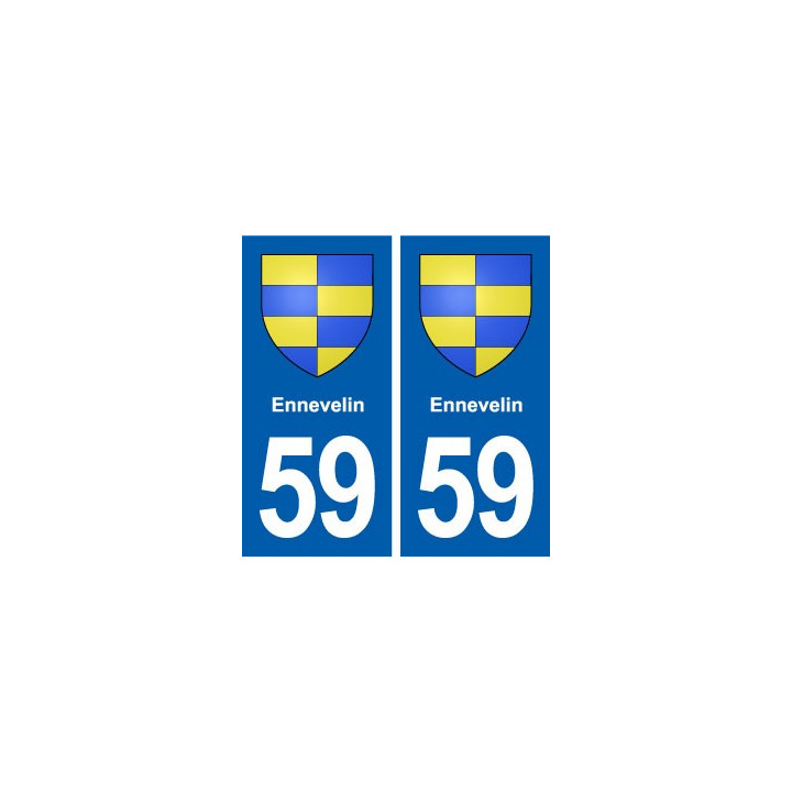 59 Ennevelin blason autocollant plaque stickers ville