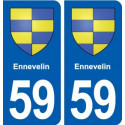 59 Ennevelin blason autocollant plaque stickers ville
