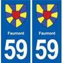 59 Faumont blason autocollant plaque stickers ville