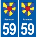 59 Faumont blason autocollant plaque stickers ville