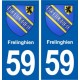 59 Frelinghien blason autocollant plaque stickers ville