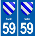 59 Fretin blason autocollant plaque stickers ville