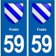 59 Fretin blason autocollant plaque stickers ville