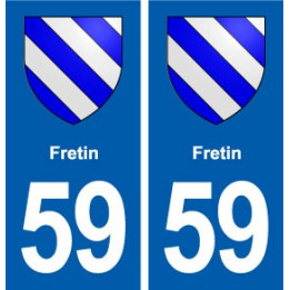 59 Fretin blason autocollant plaque stickers ville