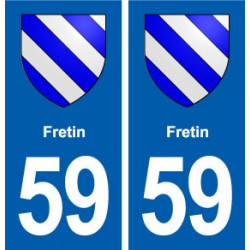 59 Fretin blason autocollant plaque stickers ville