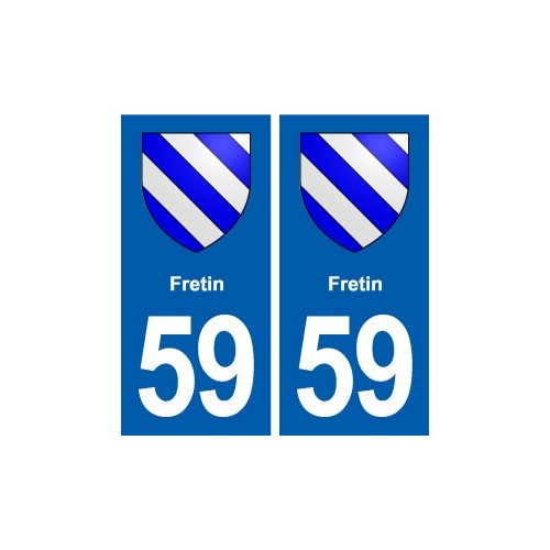 59 Fretin blason autocollant plaque stickers ville