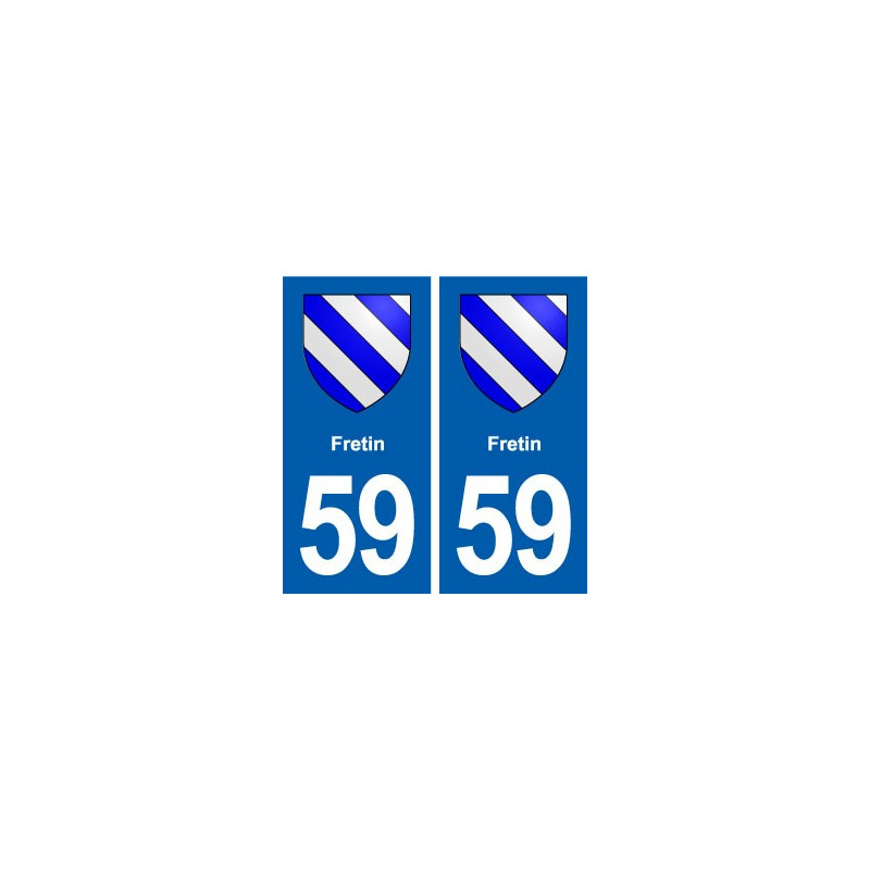 59 Fretin blason autocollant plaque stickers ville