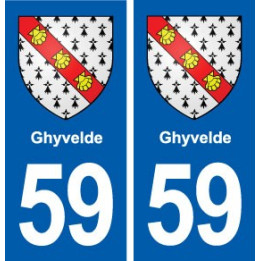 59 Ghyvelde blason autocollant plaque stickers ville