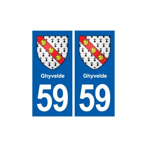 59 Ghyvelde blason autocollant plaque stickers ville