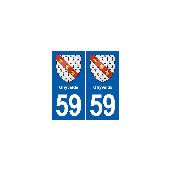 59 Ghyvelde blason autocollant plaque stickers ville