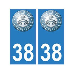 38 Grenoble blason 2 autocollant plaque