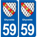 59 Ghyvelde blason autocollant plaque stickers ville