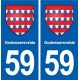 59 Godewaersvelde blason autocollant plaque stickers ville
