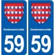 59 Godewaersvelde blason autocollant plaque stickers ville