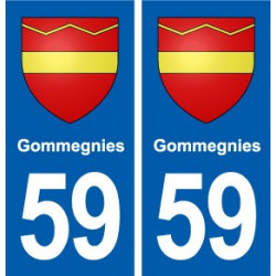 59 Gommegnies blason autocollant plaque stickers ville