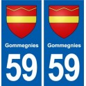 59 Gommegnies blason autocollant plaque stickers ville