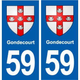 59 Gondecourt blason autocollant plaque stickers ville