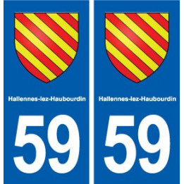59 Hallennes-lez-Haubourdin blason autocollant plaque stickers ville