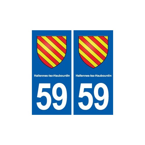 59 Hallennes-lez-Haubourdin blason autocollant plaque stickers ville