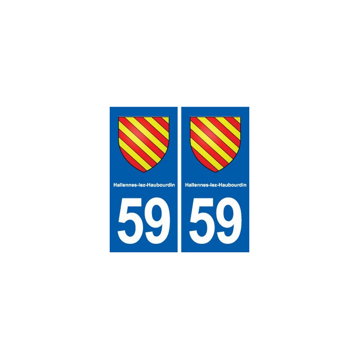 59 Hallennes-lez-Haubourdin blason autocollant plaque stickers ville