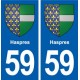 59 Haspres blason autocollant plaque stickers ville