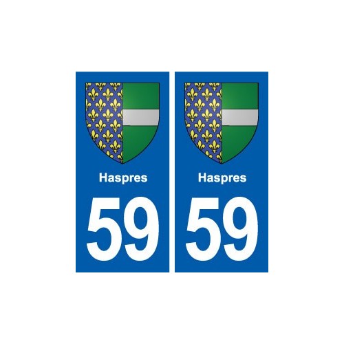 59 Haspres blason autocollant plaque stickers ville