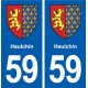 59 Haulchin blason autocollant plaque stickers ville