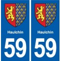 59 Haulchin blason autocollant plaque stickers ville