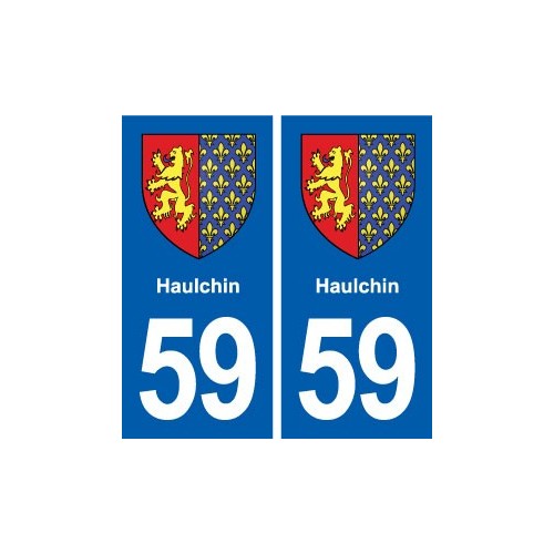 59 Haulchin blason autocollant plaque stickers ville