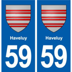 59 Haveluy blason autocollant plaque stickers ville