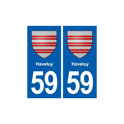 59 Haveluy blason autocollant plaque stickers ville