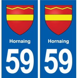 59 Hornaing blason autocollant plaque stickers ville