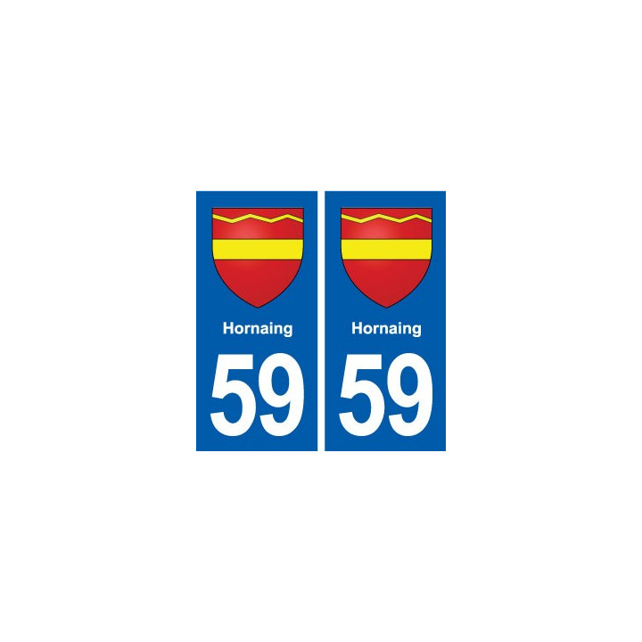 59 Hornaing blason autocollant plaque stickers ville