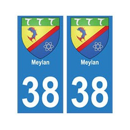 38 isere blason autocollant plaque