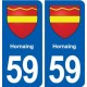 59 Hornaing blason autocollant plaque stickers ville