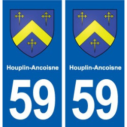 59 Houplin-Ancoisne blason autocollant plaque stickers ville