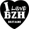 Autocollant I love BZH Breton Breizh Bretagne sticker