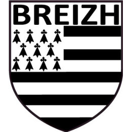Autocollant blason Bretagne Breton Breizh sticker