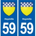 59 Hoymille blason autocollant plaque stickers ville