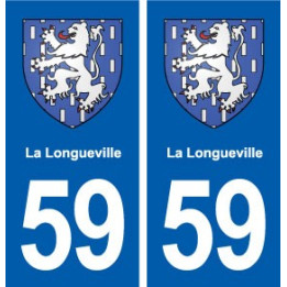 59 La Longueville blason autocollant plaque stickers ville