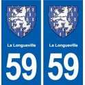 59 La Longueville blason autocollant plaque stickers ville