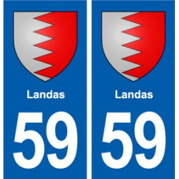 59 Landas blason autocollant plaque stickers ville