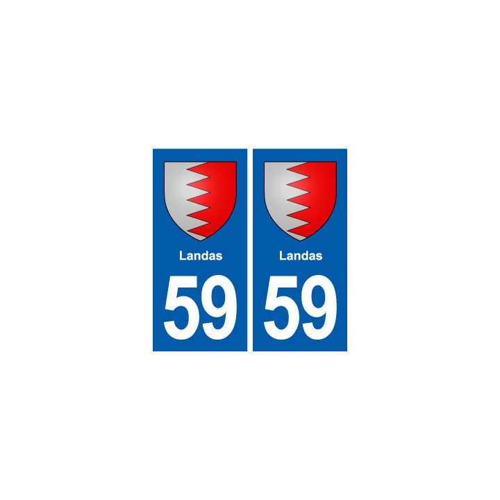 59 Landas blason autocollant plaque stickers ville