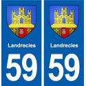 59 Landrecies blason autocollant plaque stickers ville