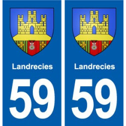 59 Landrecies blason autocollant plaque stickers ville