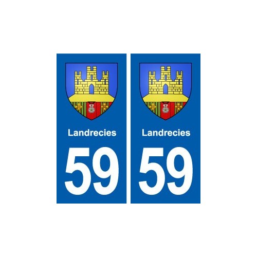 59 Landrecies blason autocollant plaque stickers ville