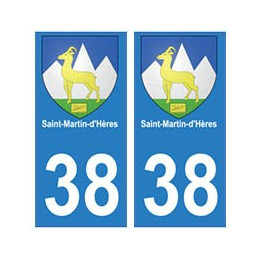 38 isere blason autocollant plaque