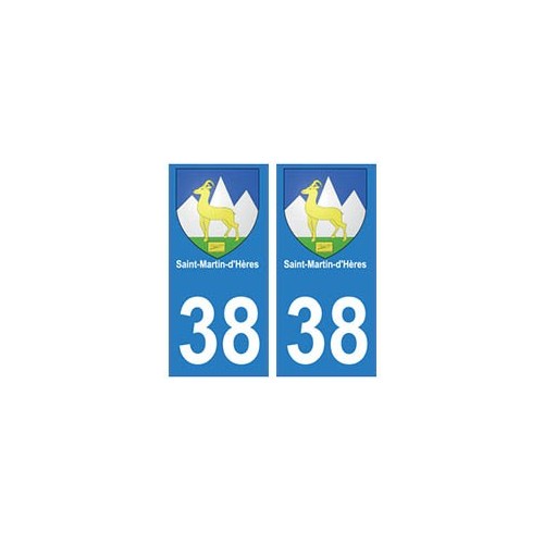 38 isere blason autocollant plaque